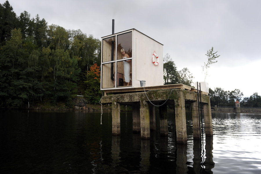 Sauna na liberecké přehradě